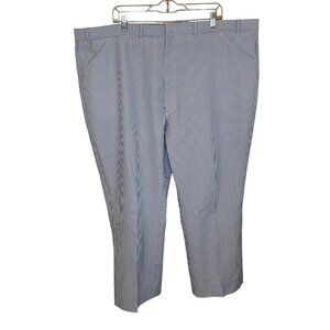 VTG 70S HABAND OF‎ PATERSON MENS BLUE WHITE STRIPED TROUSER SLACKS PANTS NO SIZE